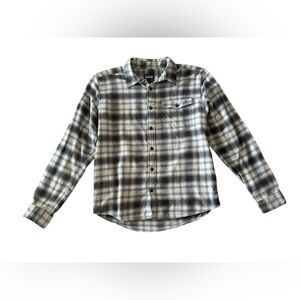 Patagonia  Flannel Shirt Top Womens Size Small Plaid Cotton Grey